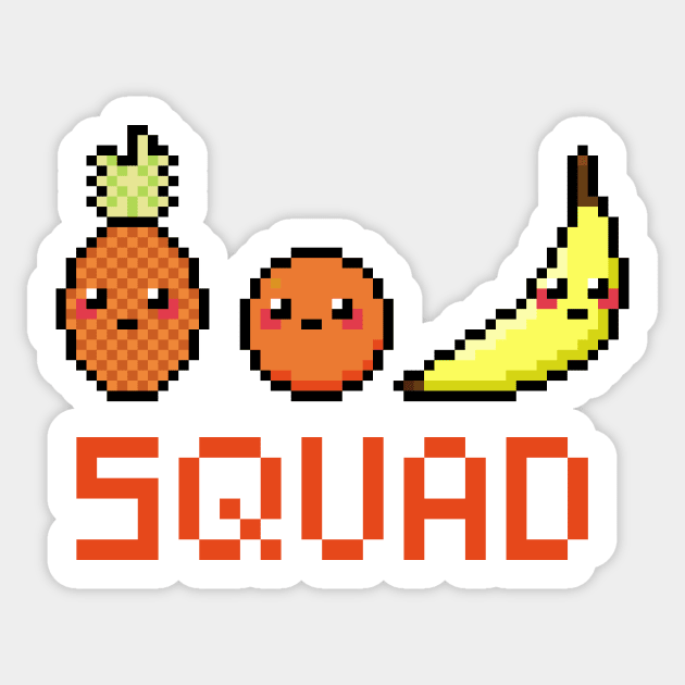 Cute squad pixel art Sticker by J0k3rx3